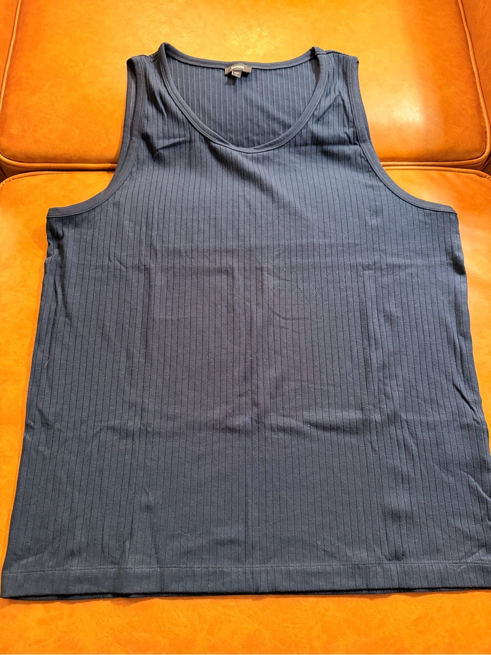Express Men's Navy Ribbed Tank Top